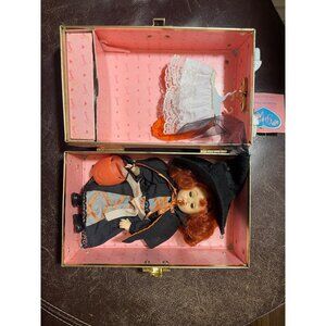 Vintage Ginny Doll In Witch Costume With Accessories & Case By Vogue Dolls